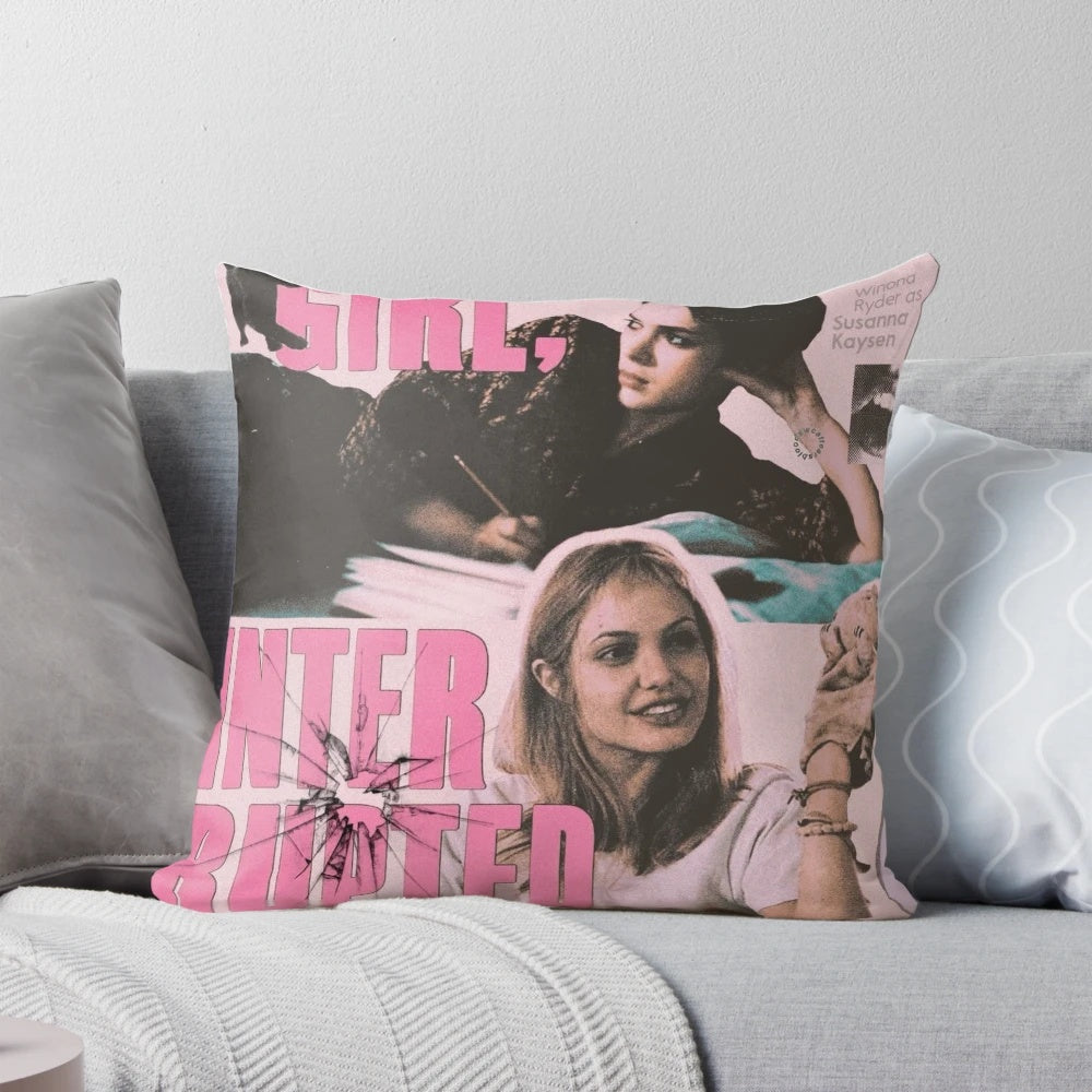 Girl, Interrupted" inspired pillow featuring Angelina Jolie and Winona Ryder
