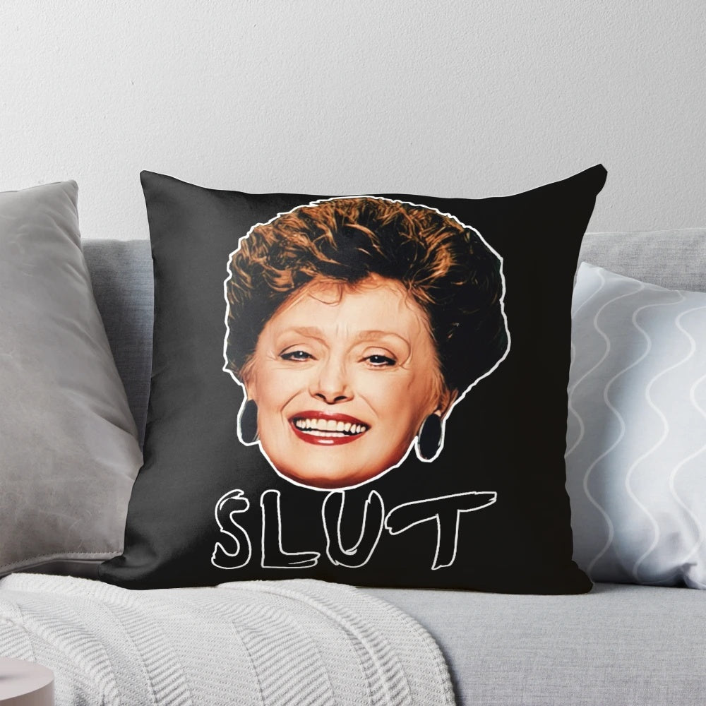 Plush "Golden Girls" Blanche Devereaux pillow with classic 80s TV show character design