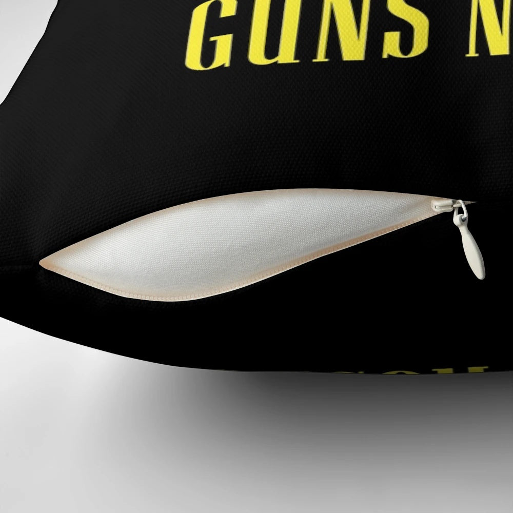 Guns N' Roses Pillow featuring the legendary band's logo and name