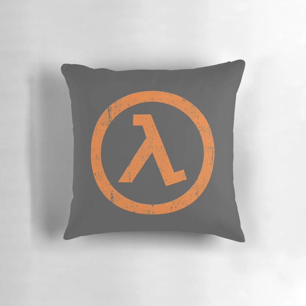 Half Life Lambda Symbol Pillow - Cozy gaming accessory for fans of the iconic Half Life series