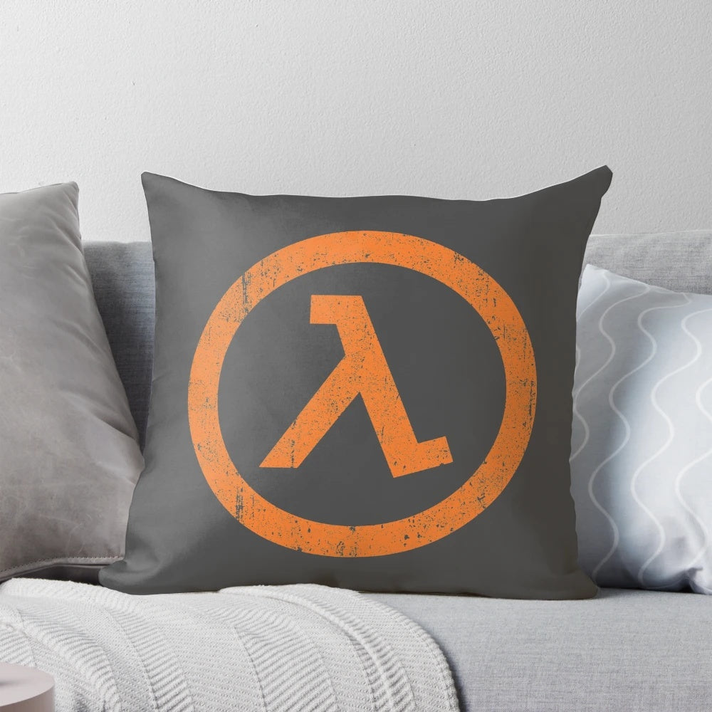 Half Life Lambda Symbol Pillow - Cozy gaming accessory for fans of the iconic Half Life series