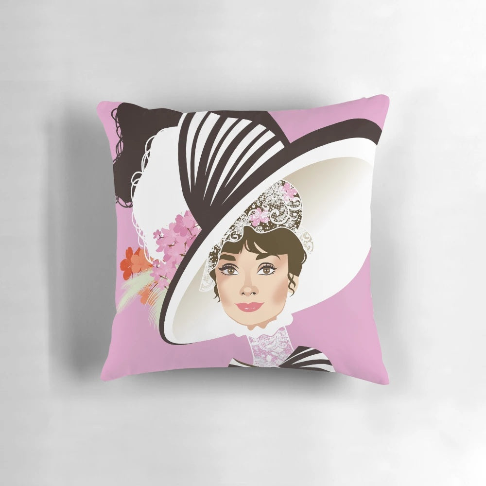 Artistic "Hat Pillow" featuring Alejandro Mogolloart's iconic music and fashion-inspired design