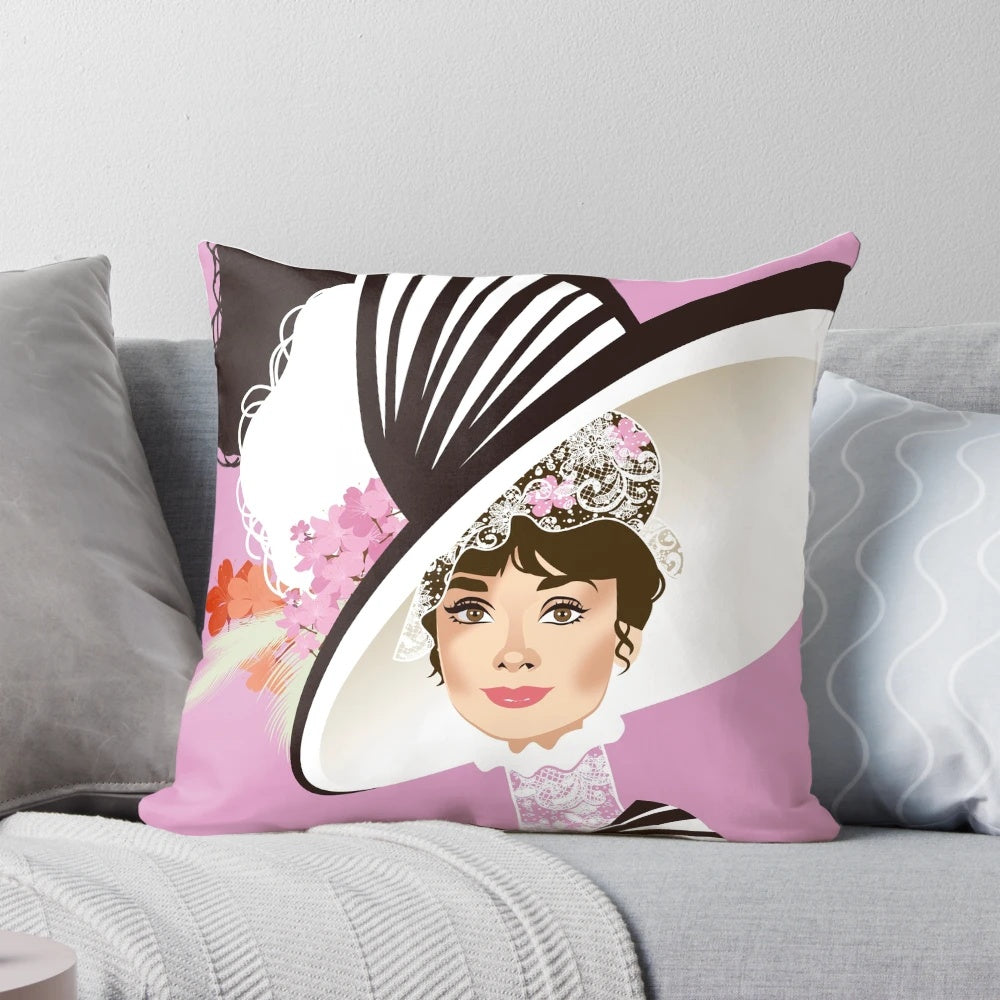 Artistic "Hat Pillow" featuring Alejandro Mogolloart's iconic music and fashion-inspired design