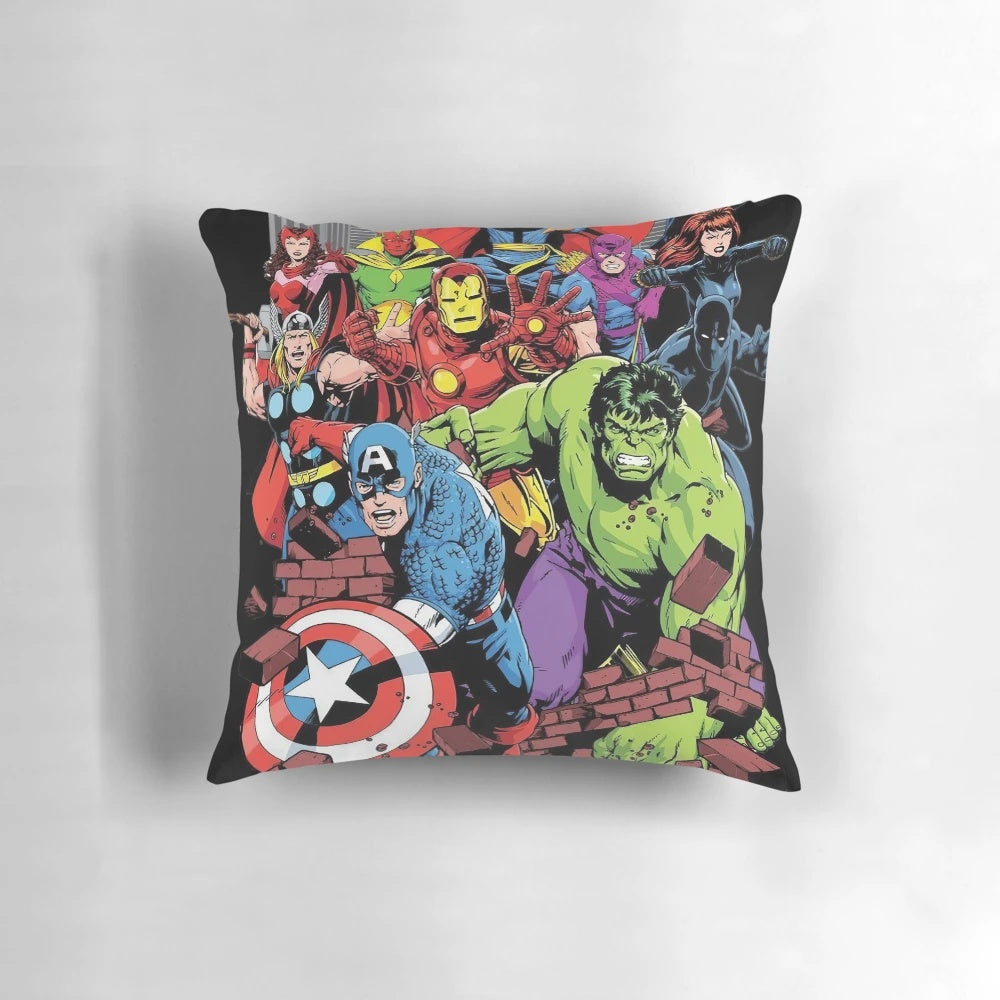 HEROS Pillow featuring iconic superhero characters and imagery