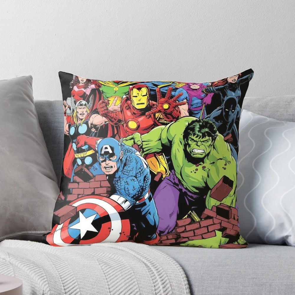 HEROS Pillow featuring iconic superhero characters and imagery