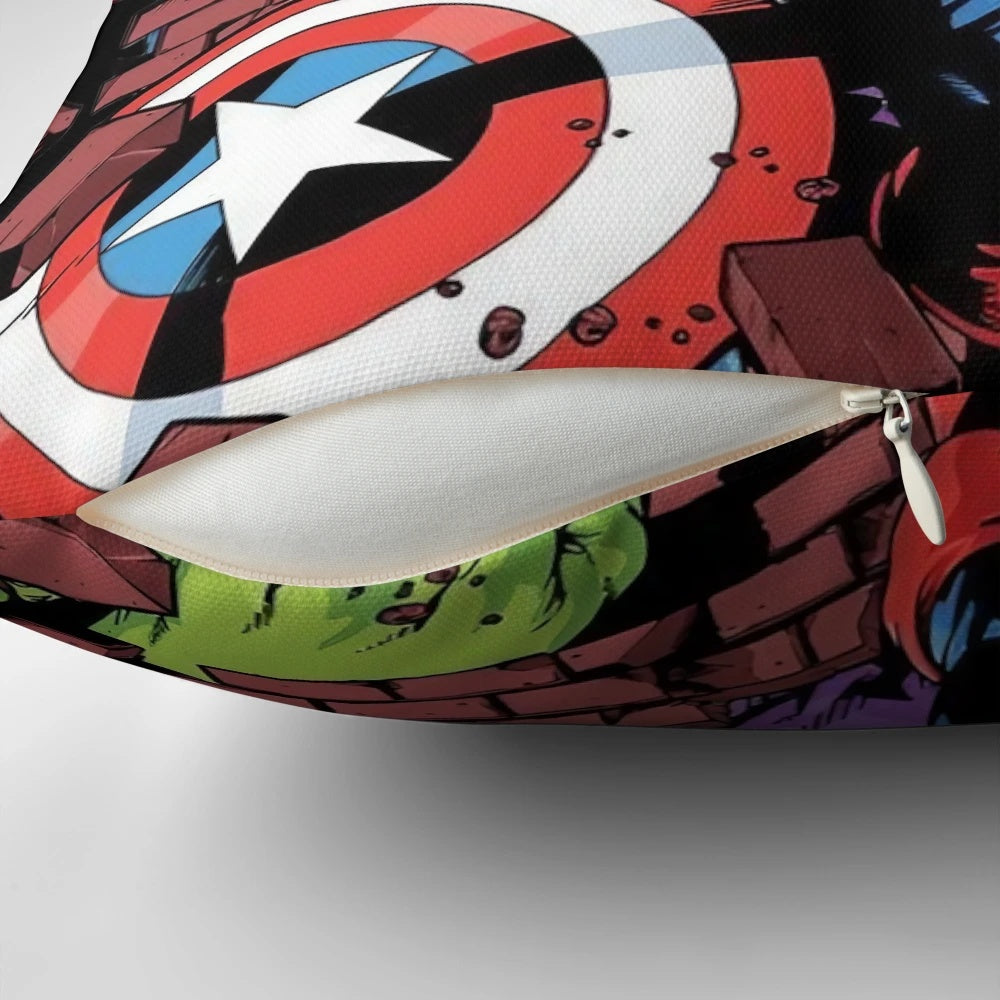 HEROS Pillow featuring iconic superhero characters and imagery