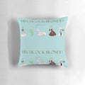 Pillow featuring a minimalist design inspired by the iconic blonde characters in Alfred Hitchcock's classic thrillers.