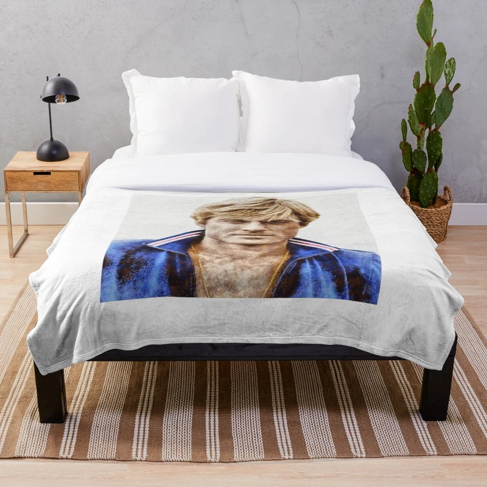 Robert Redford, Hollywood Legend, Photographic Plush Blanket