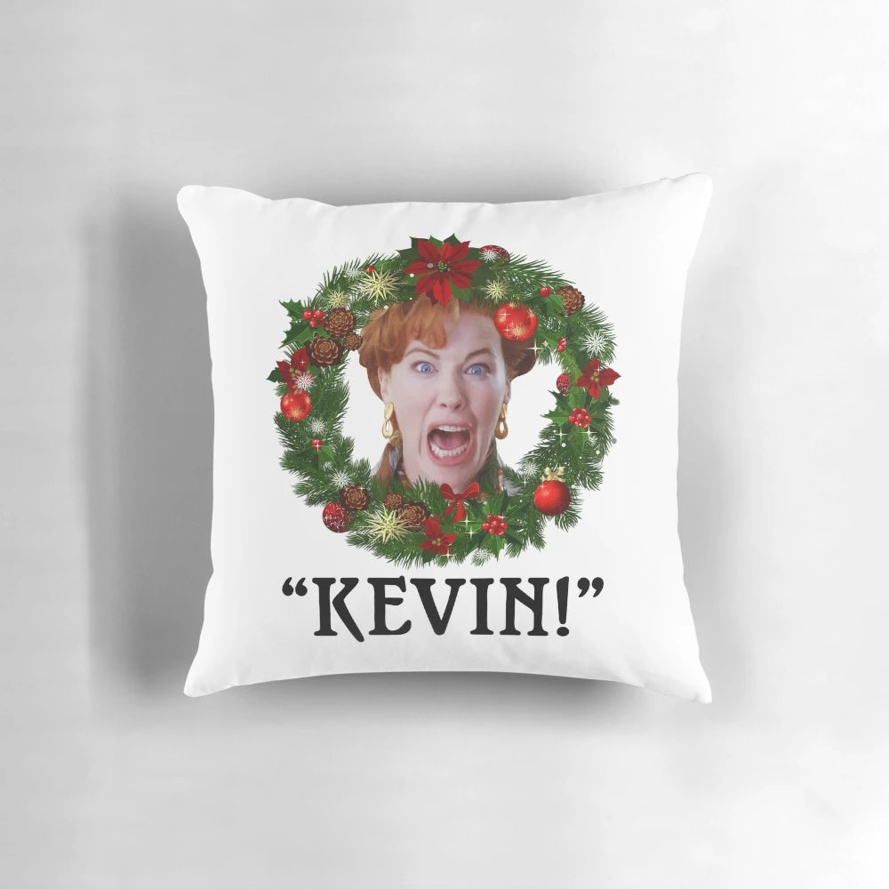 Plush pillow featuring the iconic character Kevin McCallister from the classic movie "Home Alone
