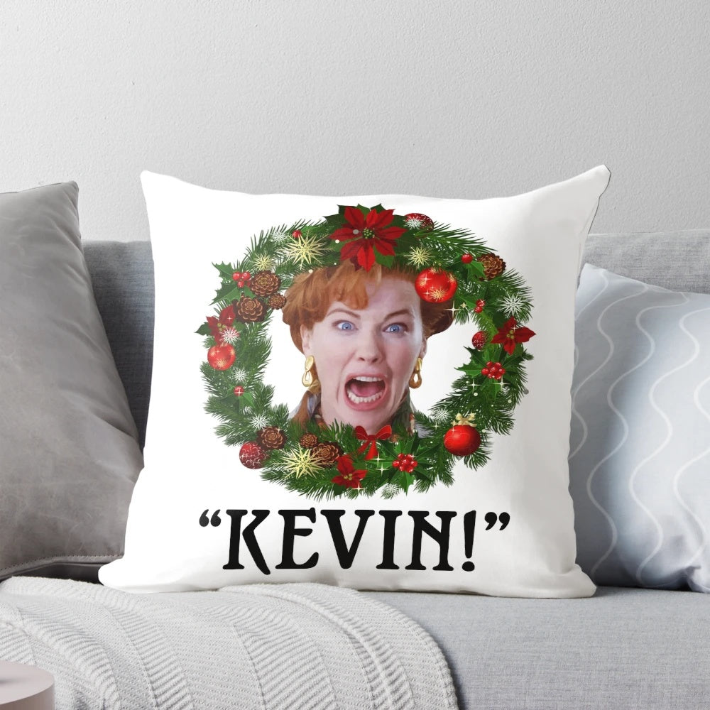 Plush pillow featuring the iconic character Kevin McCallister from the classic movie "Home Alone