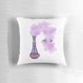 "Decorative Pillow Featuring the Iconic Jeannie Bottle from the Classic TV Show 'I Dream of Jeannie'"