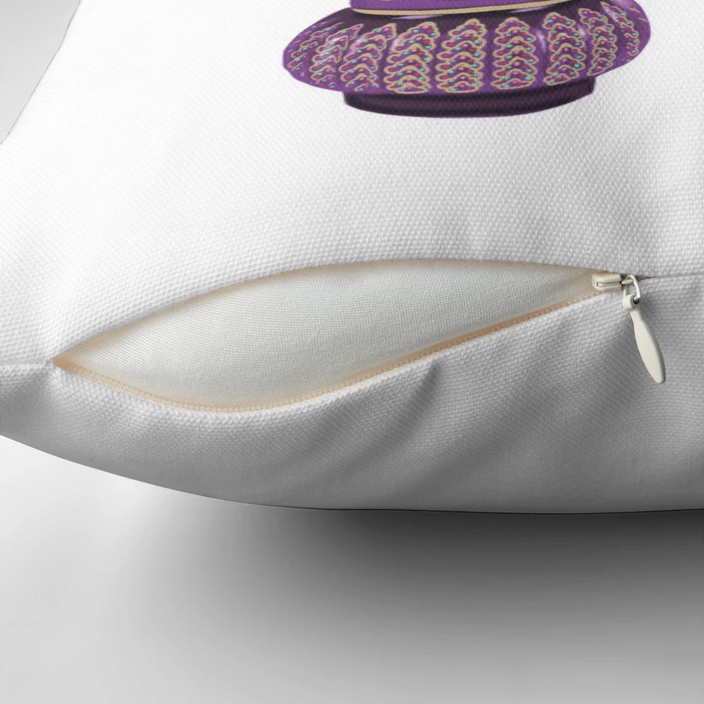 "Decorative Pillow Featuring the Iconic Jeannie Bottle from the Classic TV Show 'I Dream of Jeannie'"