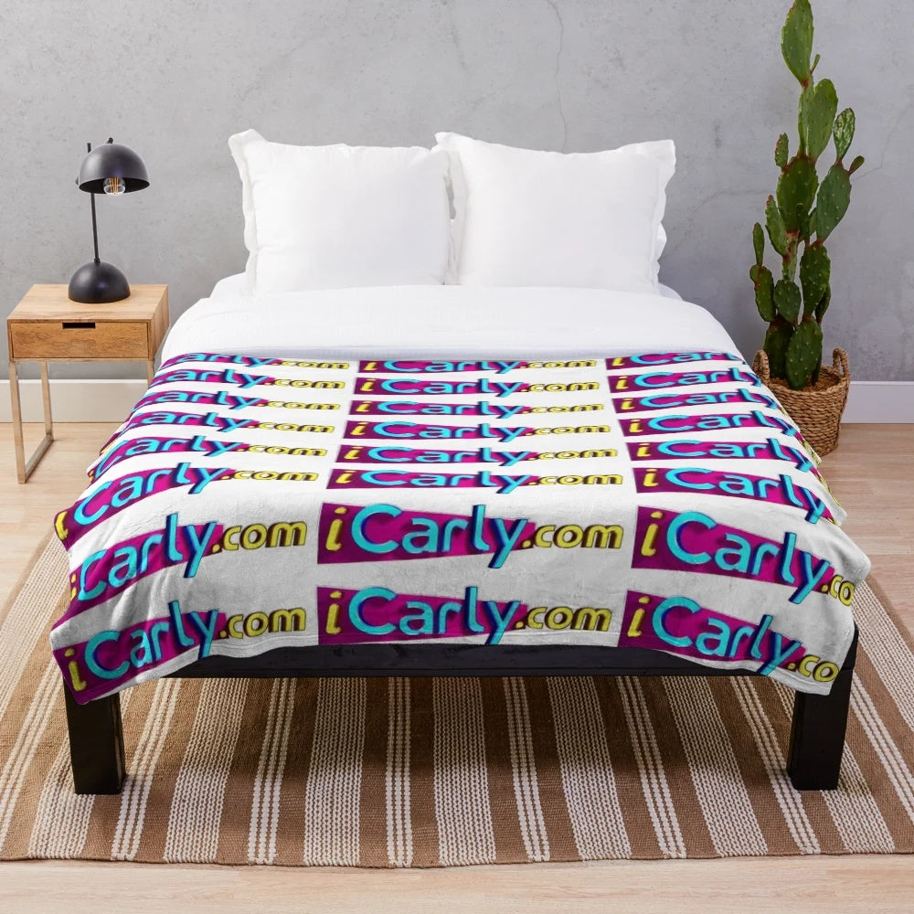 Soft and cozy plush blanket featuring iCarly characters