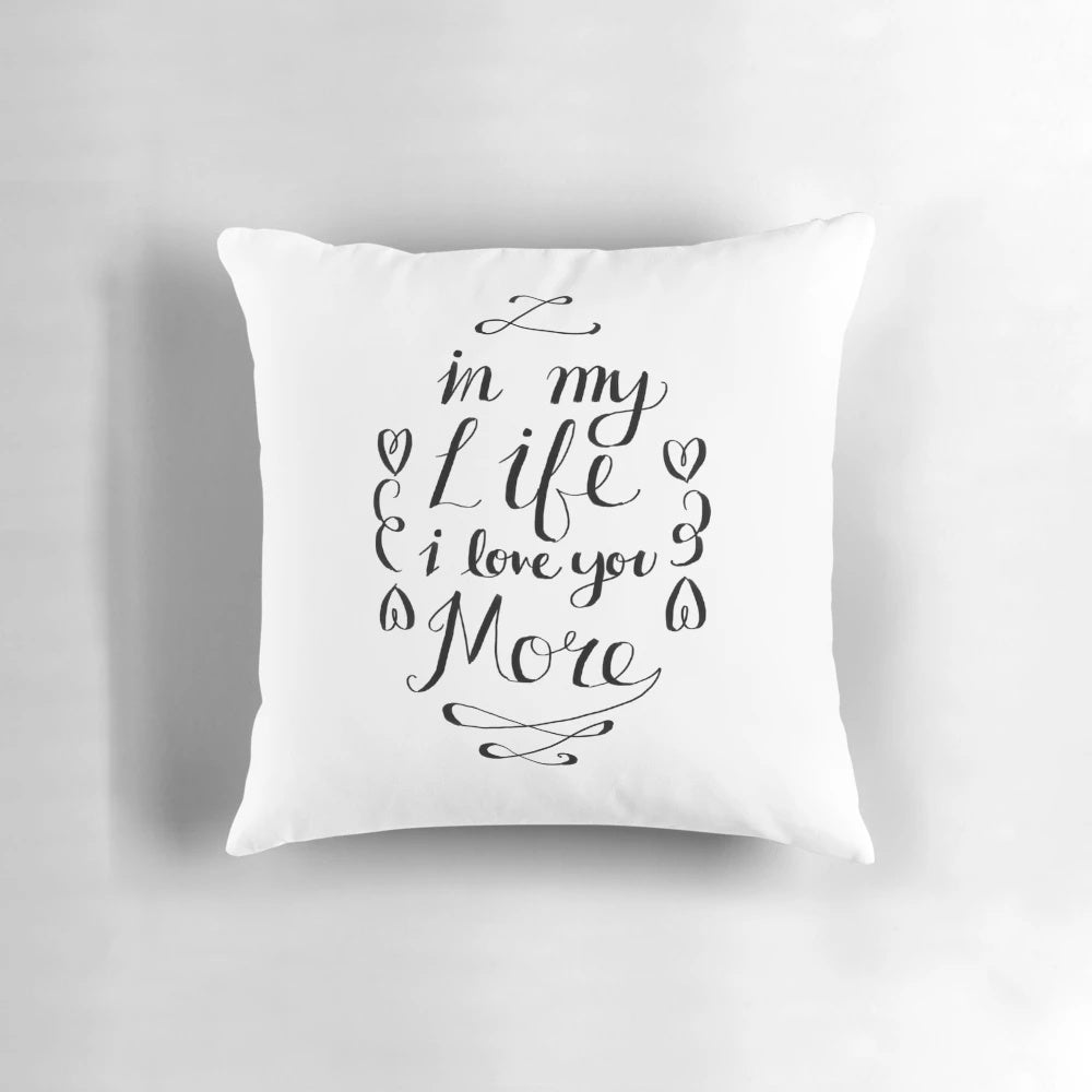 The Beatles "In My Life" Lyrics Pillow - Soft, Comfortable Memorabilia Featuring Classic Rock Song Lyrics