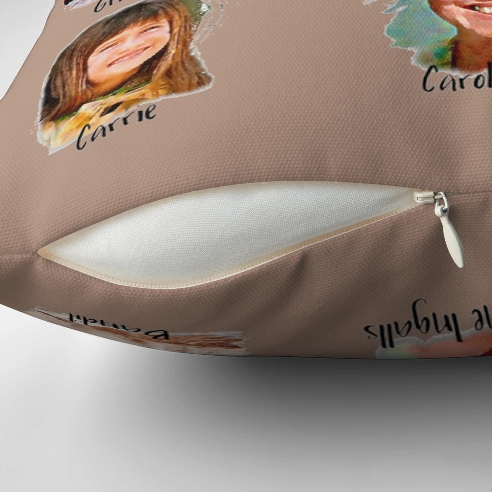 Ingalls Family "Little House on the Prairie" Themed Decorative Pillow