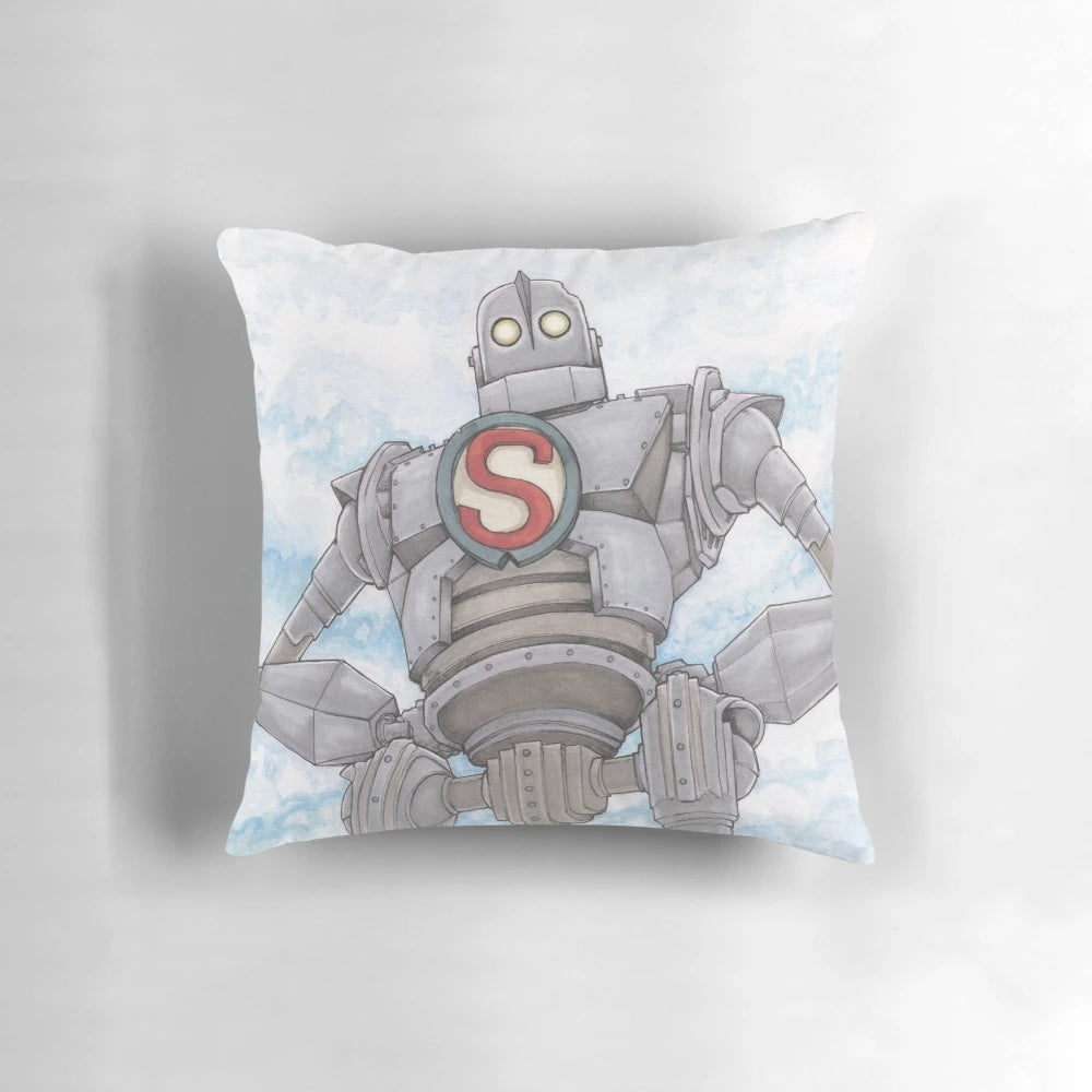 Iron Giant animated movie character themed decorative throw pillow