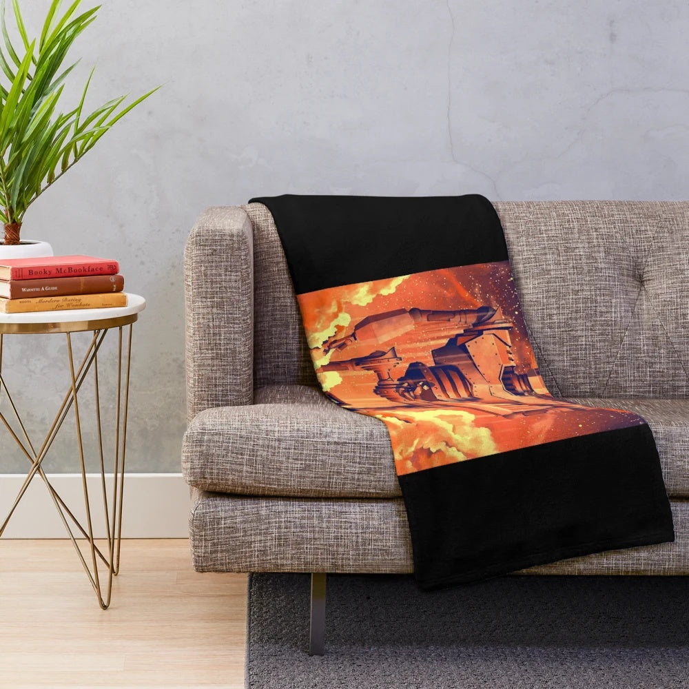 Iron Giant plush blanket featuring the iconic retro robot character