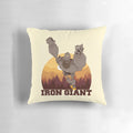 Plush Iron Giant Robotic Pillow with Forest and Mountain Scenery
