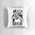 Soft, plush pillow featuring the iconic "It Don't Matter" quote from the Aqua Teen Hunger Force animated series.