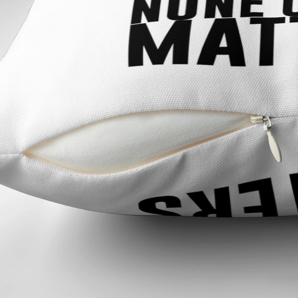 Soft, plush pillow featuring the iconic "It Don't Matter" quote from the Aqua Teen Hunger Force animated series.
