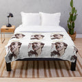 Iconic Jack Nicholson plush blanket featuring the legendary actor from the cinema
