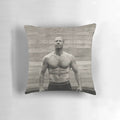 Plush pillow featuring a portrait of renowned action star Jason Statham