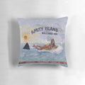 Amity Island Pillow featuring the iconic Great White Shark from the classic movie "Jaws"