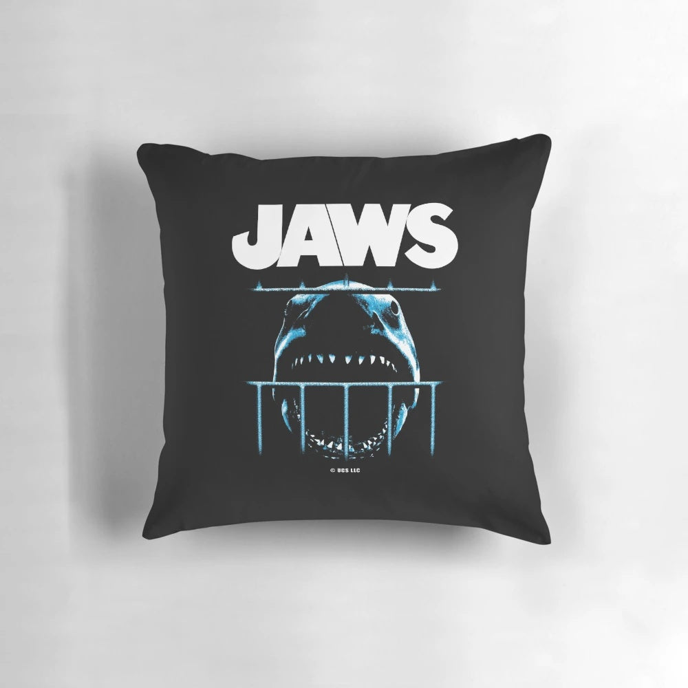 Jaws movie pillow with the iconic shark head design