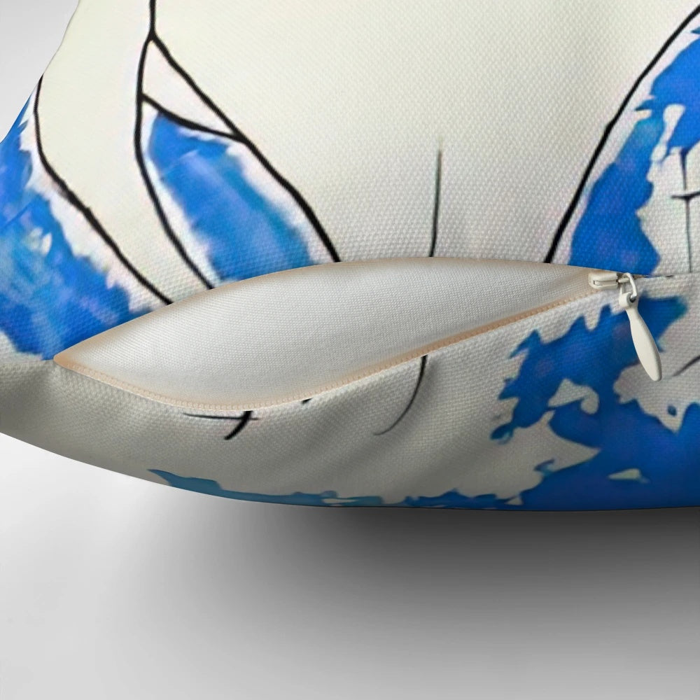 Pillow featuring the iconic artwork of French artist Jean Cocteau