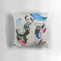 Pillow featuring a print of iconic Jean Cocteau artwork and paintings