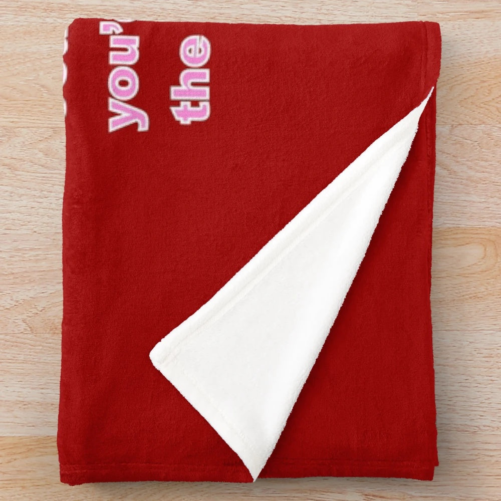 Joan Crawford plush blanket featuring the iconic camp movie star