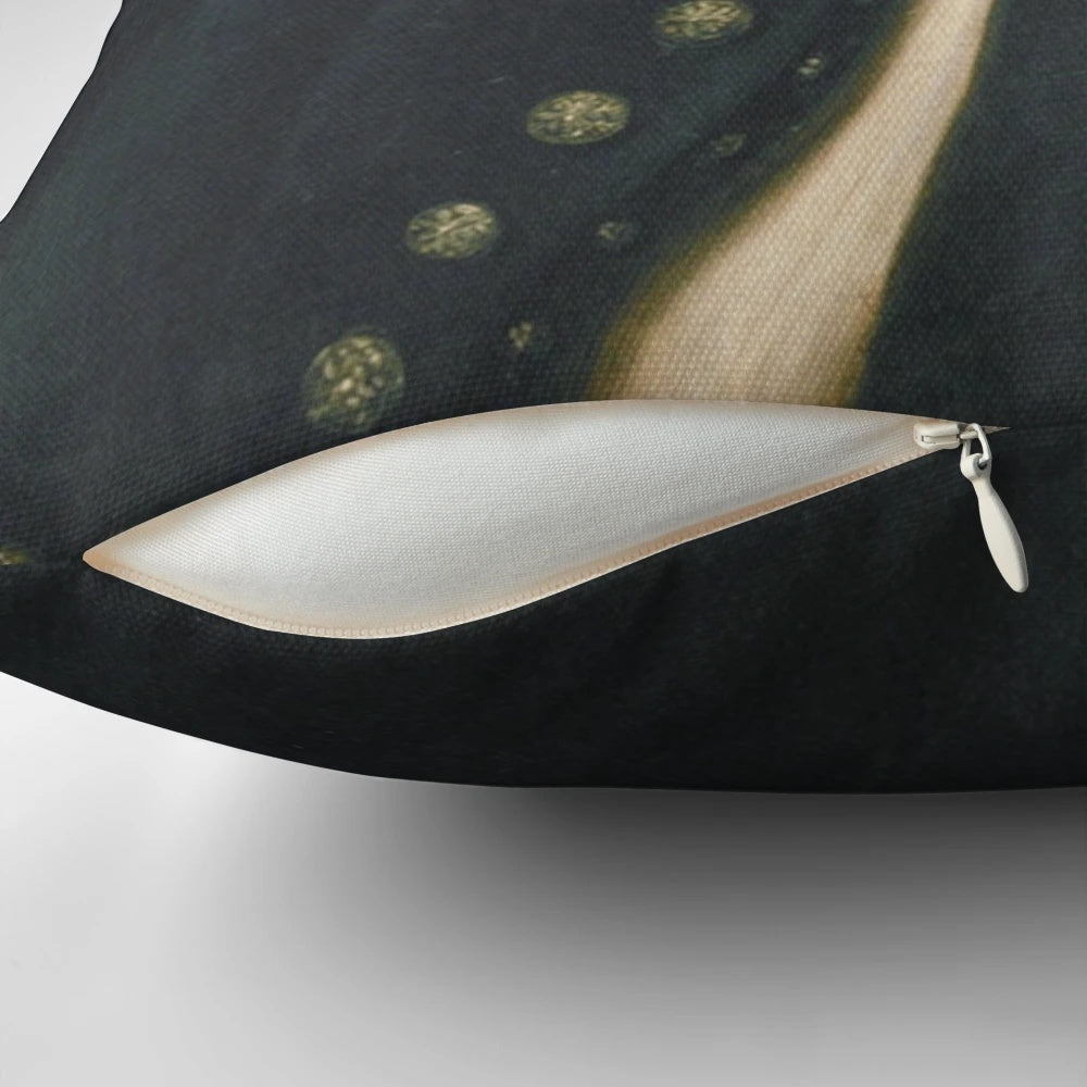Artistic portrait pillow featuring renowned German baroque composer Johann Sebastian Bach