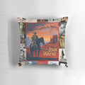 Decorative pillow featuring a classic John Wayne quote for western-inspired home decor
