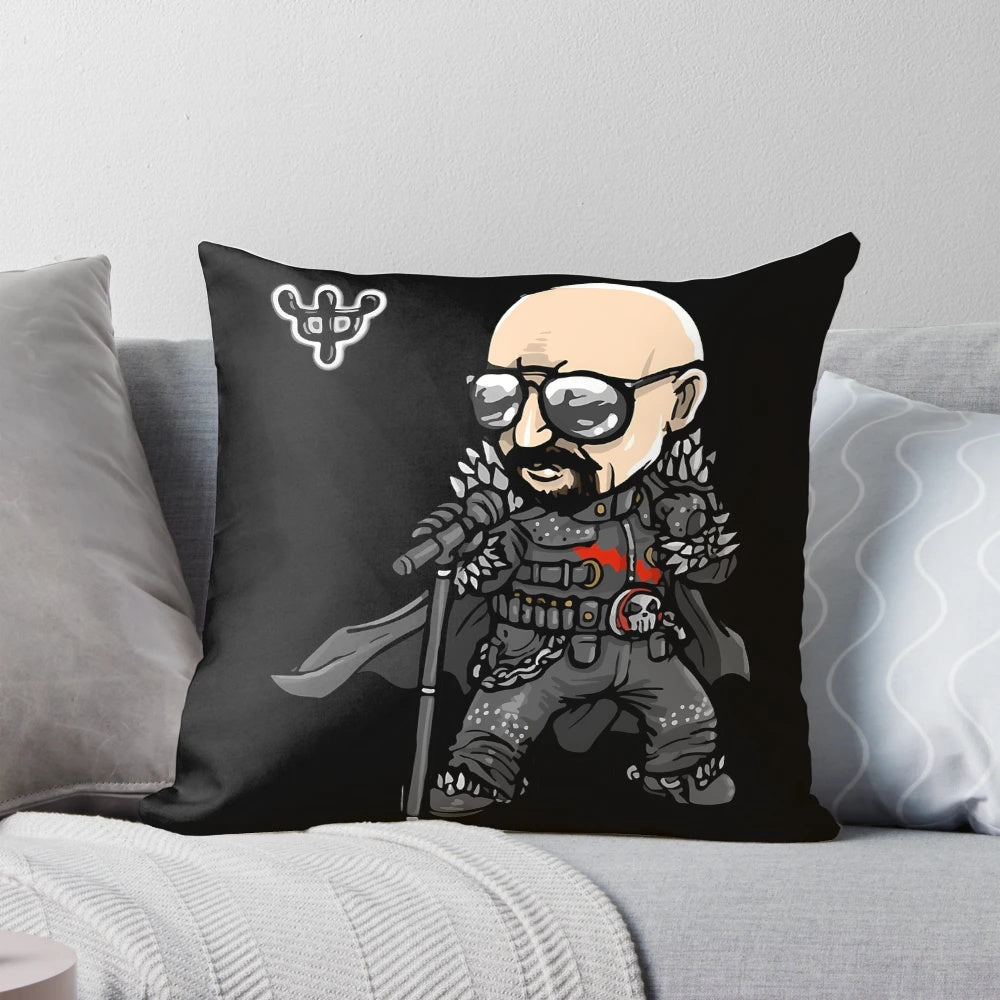 Judas Priest Pillow with Rob Halford, the iconic heavy metal band