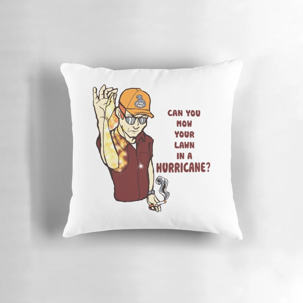 Pillow featuring the iconic Strickland Propane logo and characters from the TV show "King of the Hill