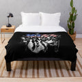 KISS band-inspired Destroyer-themed plush blanket with band members and logo