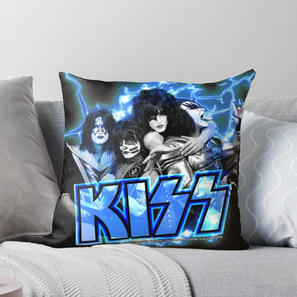 KISS band members electric pillow, featuring the iconic rock band lineup