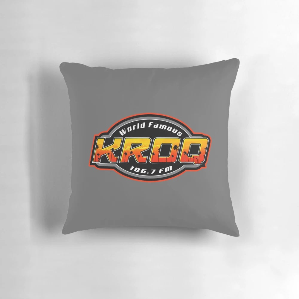 KROQ 106.7 FM Essential Pillow - Vintage radio-inspired design for a cozy home