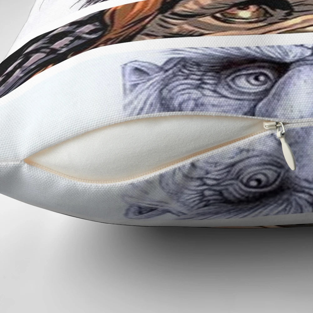 Decorative pillow featuring the iconic eyes of the Goblin King from the classic 1980s fantasy film 'Labyrinth
