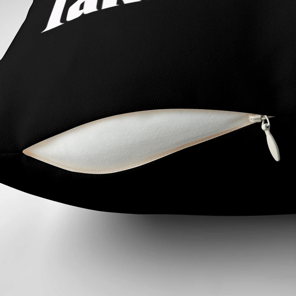 Plush pillow featuring the iconic "Leave the Gun, Take the Cannoli" quote from The Godfather movie