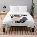 Leia and Han Solo plush blanket featuring iconic Star Wars characters