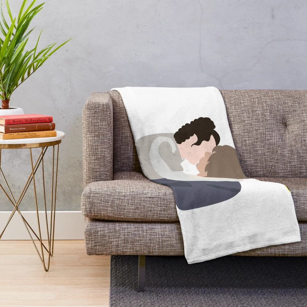 Leia and Han Solo plush blanket featuring iconic Star Wars characters