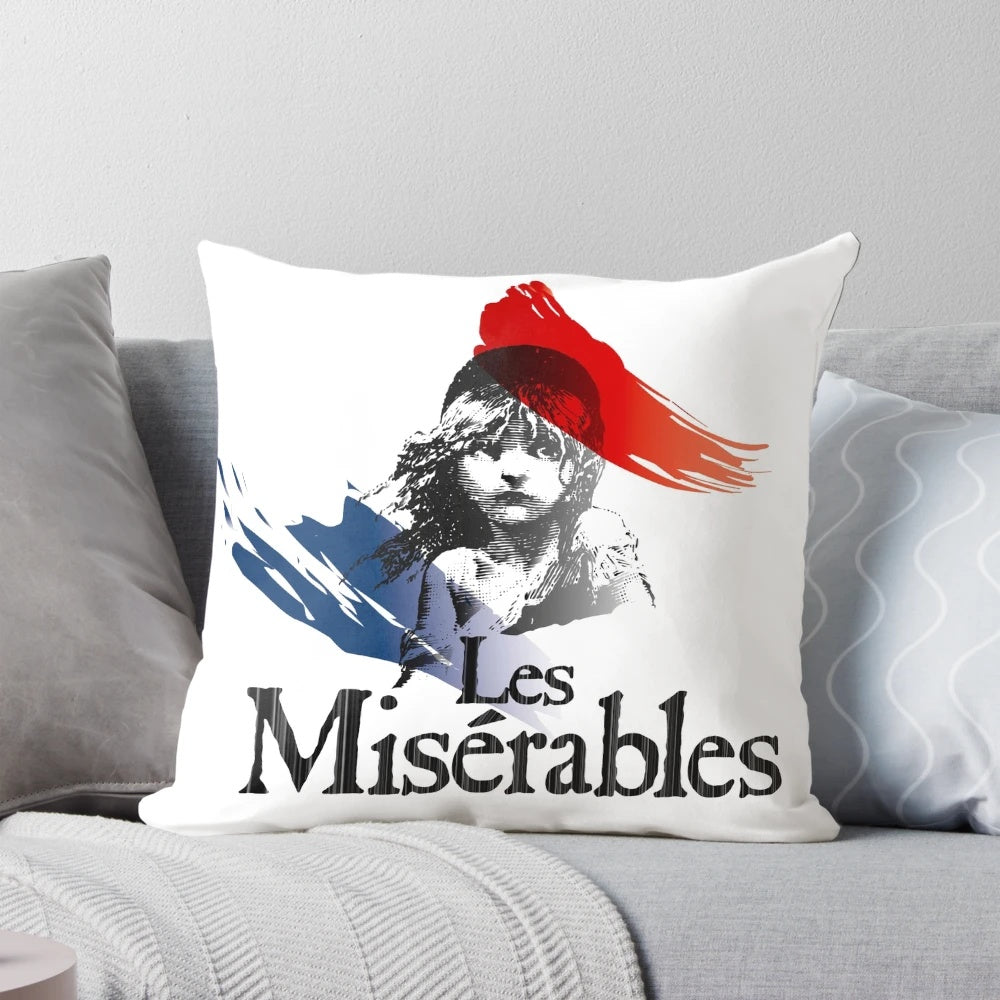 Les Misérables Barricade Pillow featuring iconic theater and novel art