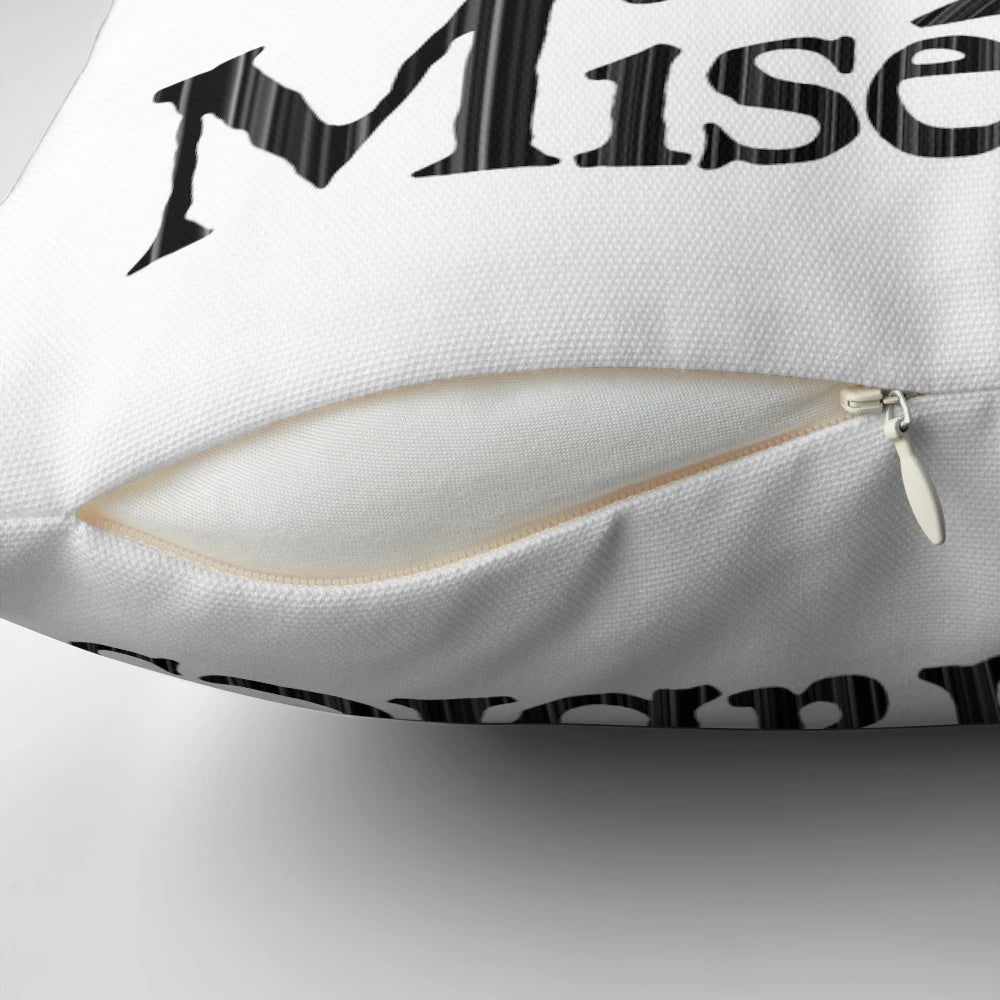 Les Misérables Barricade Pillow featuring iconic theater and novel art