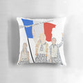 Les Miserables-themed decorative pillow with iconic musical quotes and characters