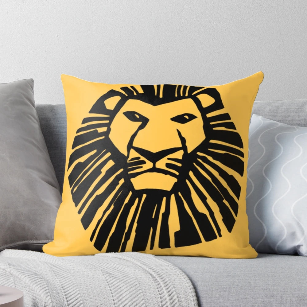 Plush pillow featuring the iconic Lion King Broadway musical logo