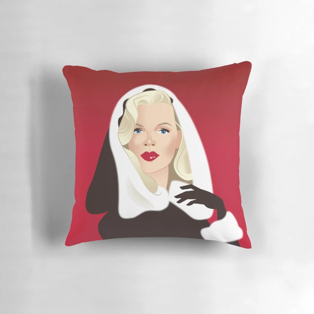 Pillow featuring the iconic character Lynn Bracken from the classic noir thriller film 'L.A. Confidential
