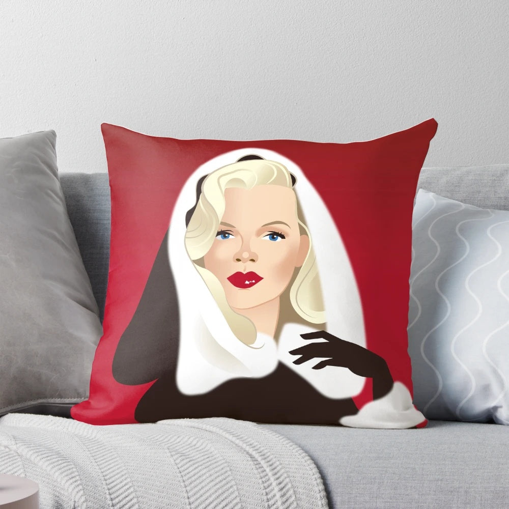 Pillow featuring the iconic character Lynn Bracken from the classic noir thriller film 'L.A. Confidential