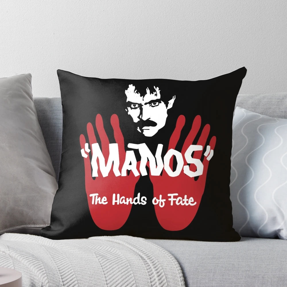 The Hands of Fate Pillow - a Manos: The Hands of Fate cult classic movie-inspired home decor item