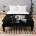 Marilyn Monroe black and white plush blanket